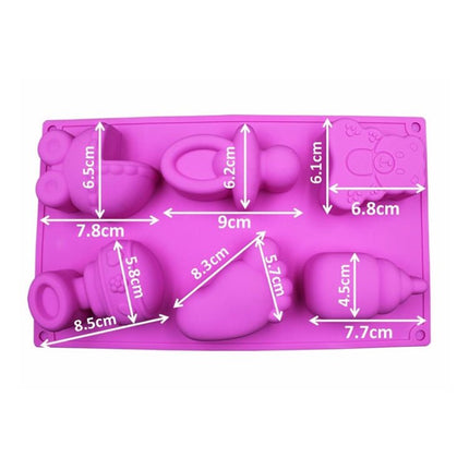 Silicone Baby Toys Shape Bakeware Mold Jelly Pudding Chocolate Cake Decoration, Random Color Delivery - DealBuddy