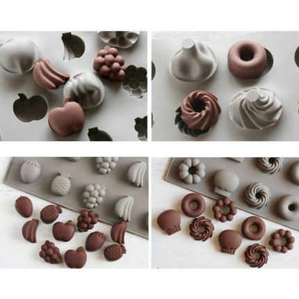 Silicone Cake Mold 25 Grid Fudge Hard Candy Silicone Biscuit Mold - DealBuddy