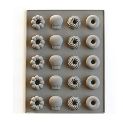 Silicone Cake Mold 25 Grid Fudge Hard Candy Silicone Biscuit Mold - DealBuddy
