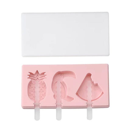 Silicone Cartoon Homemade Handmade DIY Ice Cream Popsicle Mould with Lid, Color Random Delivery - DealBuddy