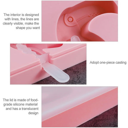 Silicone Cartoon Homemade Handmade DIY Ice Cream Popsicle Mould with Lid, Color Random Delivery - DealBuddy