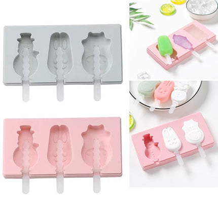 Silicone Cartoon Homemade Handmade DIY Ice Cream Popsicle Mould with Lid, Color Random Delivery - DealBuddy