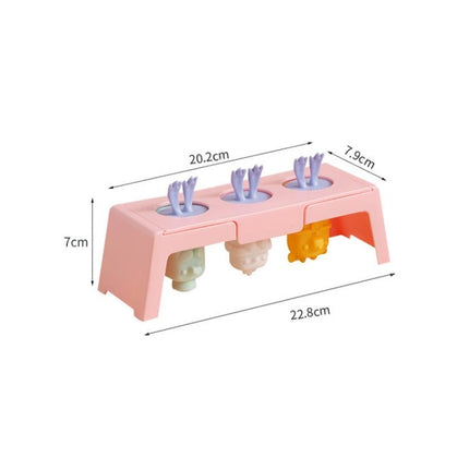 Silicone Cartoon Ice Cream Mold With Cover Easy Demoulding Home - Made Popsicle Mould, Random Color Delivery - DealBuddy