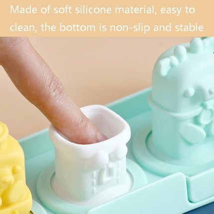 Silicone Cartoon Ice Cream Mold With Cover Easy Demoulding Home - Made Popsicle Mould, Random Color Delivery - DealBuddy