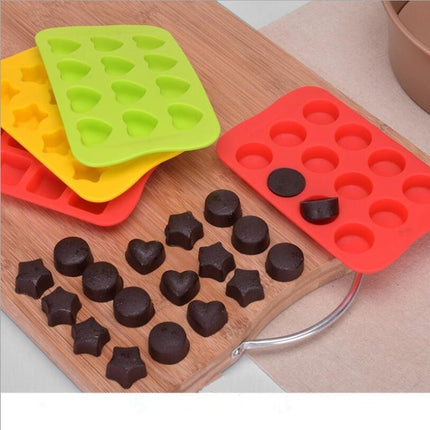 Silicone Chocolate Mold Tray Creative Geometry Shaped Ice Cube Cake decoration Mold - DealBuddy