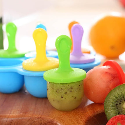 Silicone Mini Ice Pops Mold Ice Cream Ball Lolly Maker Popsicle Molds Baby DIY Food Supplement Tool - DealBuddy