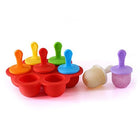 Silicone Mini Ice Pops Mold Ice Cream Ball Lolly Maker Popsicle Molds Baby DIY Food Supplement Tool - DealBuddy