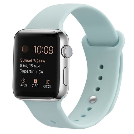 Silicone Replacement Strap Watchband For Apple Watch Series, 7 41mm / 6 & SE & 5 & 4 40mm / 3 & 2 & 1 38mm, 7 45mm / 6 & SE & 5 & 4 44mm / 3 & 2 & 1 42mm - DealBuddy