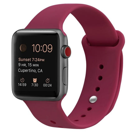 Silicone Replacement Strap Watchband For Apple Watch Series, 7 41mm / 6 & SE & 5 & 4 40mm / 3 & 2 & 1 38mm, 7 45mm / 6 & SE & 5 & 4 44mm / 3 & 2 & 1 42mm - DealBuddy