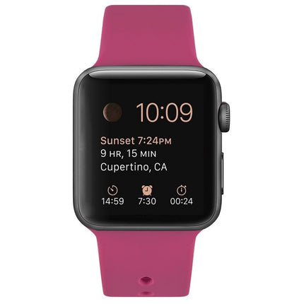 Silicone Replacement Strap Watchband For Apple Watch Series, 7 41mm / 6 & SE & 5 & 4 40mm / 3 & 2 & 1 38mm, 7 45mm / 6 & SE & 5 & 4 44mm / 3 & 2 & 1 42mm - DealBuddy
