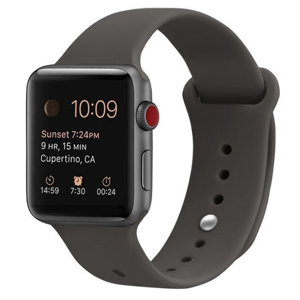 Silicone Replacement Strap Watchband For Apple Watch Series, 7 41mm / 6 & SE & 5 & 4 40mm / 3 & 2 & 1 38mm, 7 45mm / 6 & SE & 5 & 4 44mm / 3 & 2 & 1 42mm - DealBuddy