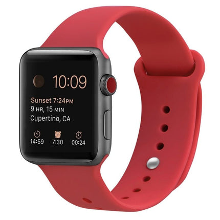 Silicone Replacement Strap Watchband For Apple Watch Series, 7 41mm / 6 & SE & 5 & 4 40mm / 3 & 2 & 1 38mm, 7 45mm / 6 & SE & 5 & 4 44mm / 3 & 2 & 1 42mm - DealBuddy