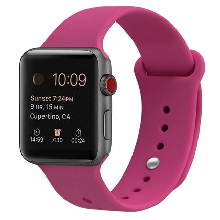 Silicone Replacement Strap Watchband For Apple Watch Series, 7 41mm / 6 & SE & 5 & 4 40mm / 3 & 2 & 1 38mm, 7 45mm / 6 & SE & 5 & 4 44mm / 3 & 2 & 1 42mm - DealBuddy