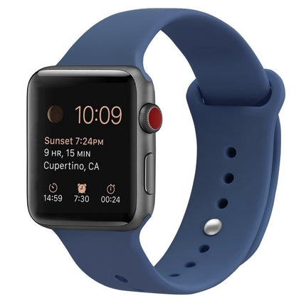 Silicone Replacement Strap Watchband For Apple Watch Series, 7 41mm / 6 & SE & 5 & 4 40mm / 3 & 2 & 1 38mm, 7 45mm / 6 & SE & 5 & 4 44mm / 3 & 2 & 1 42mm - DealBuddy