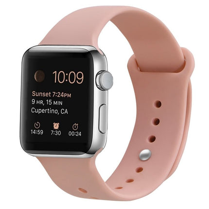 Silicone Replacement Strap Watchband For Apple Watch Series, 7 41mm / 6 & SE & 5 & 4 40mm / 3 & 2 & 1 38mm, 7 45mm / 6 & SE & 5 & 4 44mm / 3 & 2 & 1 42mm - DealBuddy