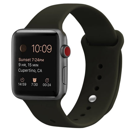 Silicone Replacement Strap Watchband For Apple Watch Series, 7 41mm / 6 & SE & 5 & 4 40mm / 3 & 2 & 1 38mm, 7 45mm / 6 & SE & 5 & 4 44mm / 3 & 2 & 1 42mm - DealBuddy