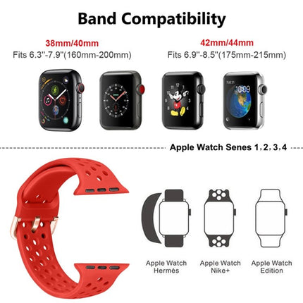 Silicone Replacement Watchband For Apple Watch Series, 7 45mm / 6 & SE & 5 & 4 44mm / 3 & 2 & 1 42mm - DealBuddy