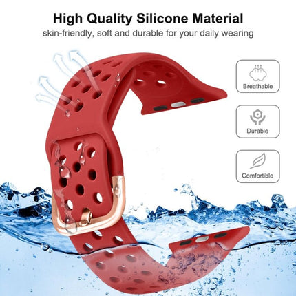 Silicone Replacement Watchband For Apple Watch Series, 7 45mm / 6 & SE & 5 & 4 44mm / 3 & 2 & 1 42mm - DealBuddy