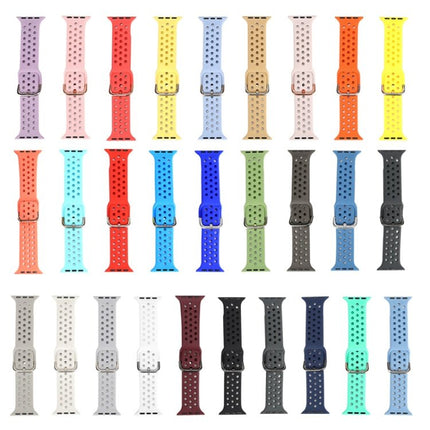Silicone Replacement Watchband For Apple Watch Series, 7 45mm / 6 & SE & 5 & 4 44mm / 3 & 2 & 1 42mm - DealBuddy