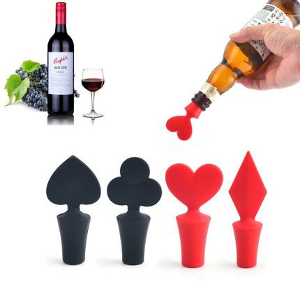 Silicone Wine Stopper Poker Series Wine Stopper - DealBuddy