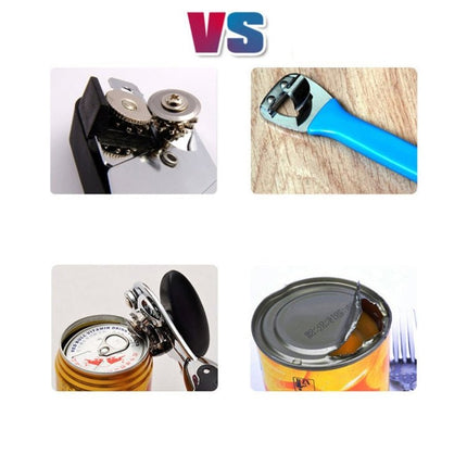 Single Handle Professional Ergonomic Manual Side Cut Can Opener Bottle Opener (Black) - DealBuddy