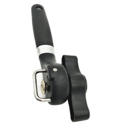 Single Handle Professional Ergonomic Manual Side Cut Can Opener Bottle Opener (Black) - DealBuddy