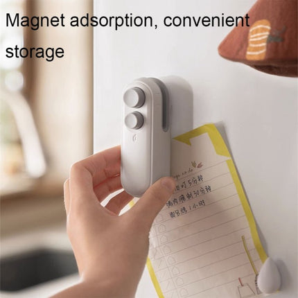 Small 2 - in - 1 Rechargeable Magnetic Snack Sealer Household Mini Sealing Machine, 2 - in - 1 White, 2 - in - 1 Green - DealBuddy