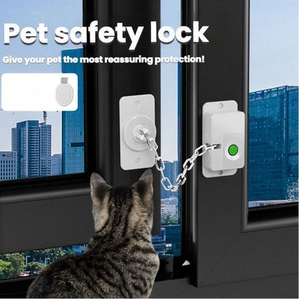 Smart Fingerprint Chain Lock with Electronic Key Child & Pet Safety Window Restrictor - DealBuddy