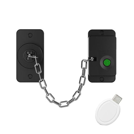 Smart Fingerprint Chain Lock with Electronic Key Child & Pet Safety Window Restrictor - DealBuddy