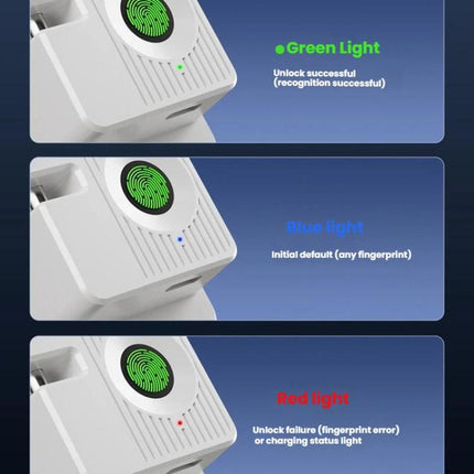 Smart Fingerprint Chain Lock with Electronic Key Child & Pet Safety Window Restrictor - DealBuddy
