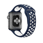 For Apple Watch Ultra 49mm / Series 8&7 45mm / SE 2&6&SE&5&4 44mm / 3&2&1 42mm / Dark Blue White