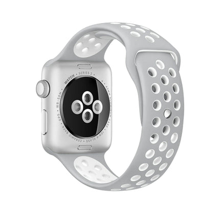 Sport Silicone Watchband Standard Edition, For Apple Watch Series 7 41mm / 6 & SE & 5 & 4 40mm / 3 & 2 & 1 38mm, For Apple Watch Ultra 49mm / Series 8&7 45mm / SE 2&6&SE&5&4 44mm / 3&2&1 42mm - DealBuddy
