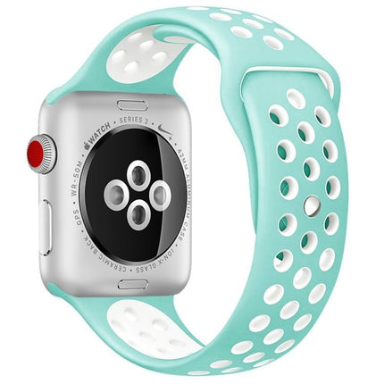 Sport Silicone Watchband Standard Edition, For Apple Watch Series 7 41mm / 6 & SE & 5 & 4 40mm / 3 & 2 & 1 38mm, For Apple Watch Ultra 49mm / Series 8&7 45mm / SE 2&6&SE&5&4 44mm / 3&2&1 42mm - DealBuddy