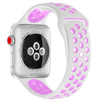 For Apple Watch Series 7 41mm / 6 & SE & 5 & 4 40mm / 3 & 2 & 1 38mm / White Purple