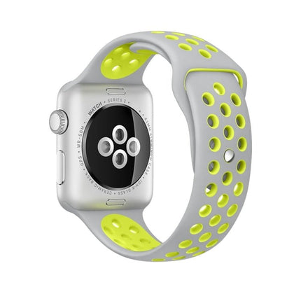 Sport Silicone Watchband Standard Edition, For Apple Watch Series 7 41mm / 6 & SE & 5 & 4 40mm / 3 & 2 & 1 38mm, For Apple Watch Ultra 49mm / Series 8&7 45mm / SE 2&6&SE&5&4 44mm / 3&2&1 42mm - DealBuddy