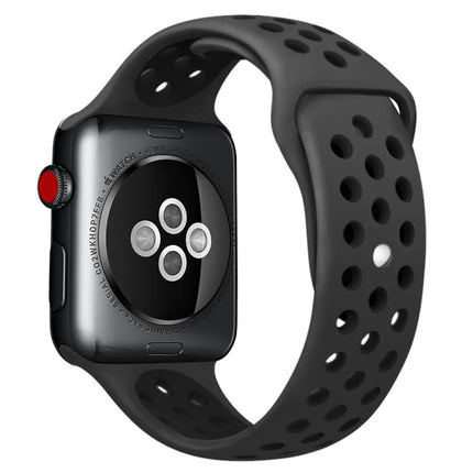Sport Silicone Watchband Standard Edition, For Apple Watch Series 7 41mm / 6 & SE & 5 & 4 40mm / 3 & 2 & 1 38mm, For Apple Watch Ultra 49mm / Series 8&7 45mm / SE 2&6&SE&5&4 44mm / 3&2&1 42mm - DealBuddy