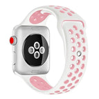 For Apple Watch Ultra 49mm / Series 8&7 45mm / SE 2&6&SE&5&4 44mm / 3&2&1 42mm / White Pink