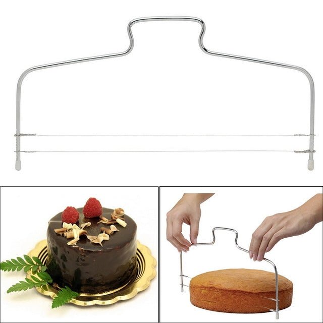 Stainless Steel Adjustable Wire Cake Cutter Slicer Leveler DIY Cake Baking Tools - DealBuddy