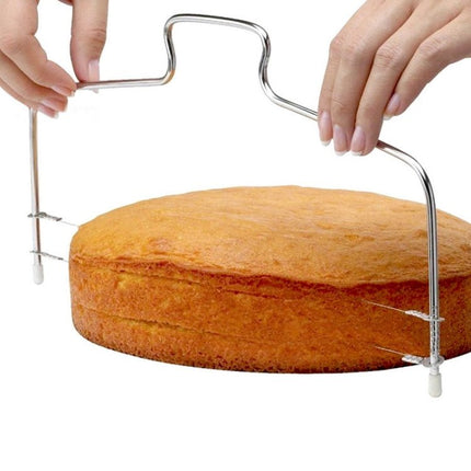 Stainless Steel Adjustable Wire Cake Cutter Slicer Leveler DIY Cake Baking Tools - DealBuddy