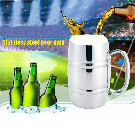 Stainless Steel Beer Cup Mugs Outdoor Camping Western Tea Coffee Cup Insulated Portable Water Cup Drinkware with Handle - DealBuddy