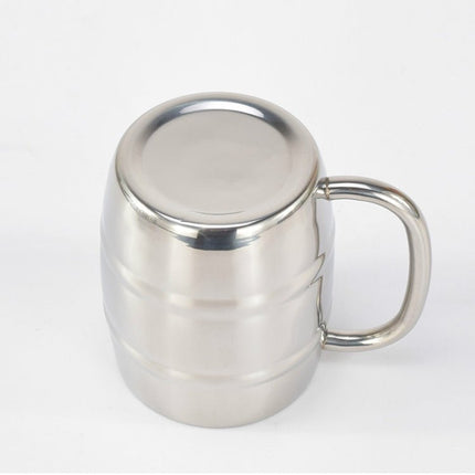 Stainless Steel Beer Cup Mugs Outdoor Camping Western Tea Coffee Cup Insulated Portable Water Cup Drinkware with Handle - DealBuddy