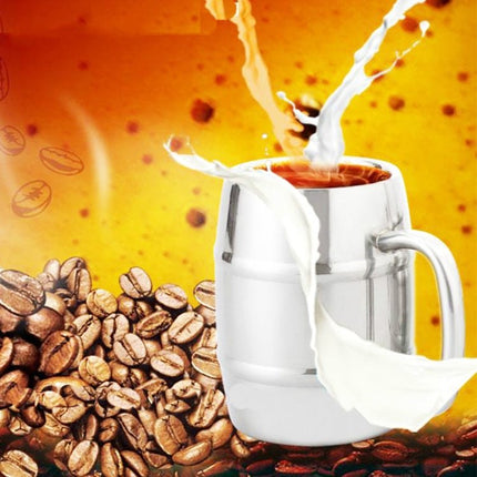 Stainless Steel Beer Cup Mugs Outdoor Camping Western Tea Coffee Cup Insulated Portable Water Cup Drinkware with Handle - DealBuddy