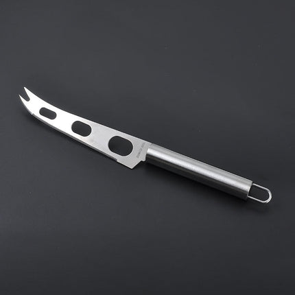 Stainless Steel Cheese Knife With Fork Tip Cheese Butter Knife Slicer Butter Pizza Cutter - DealBuddy