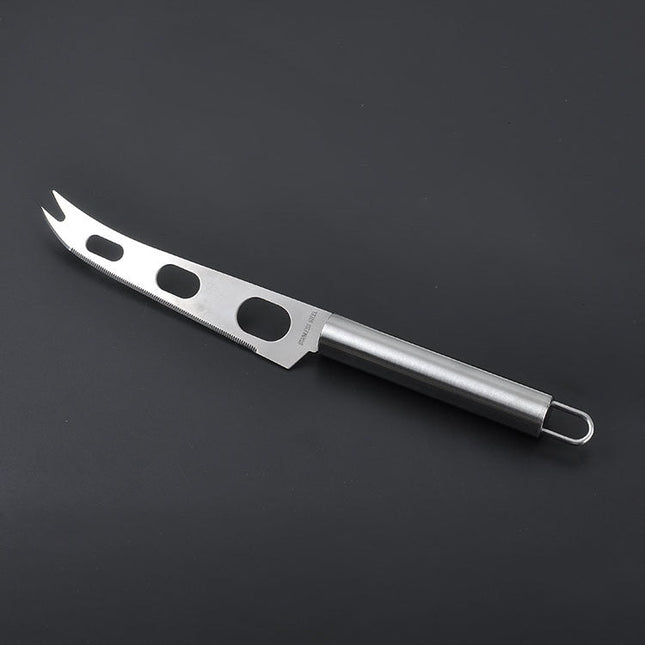 Stainless Steel Cheese Knife With Fork Tip Cheese Butter Knife Slicer Butter Pizza Cutter - DealBuddy