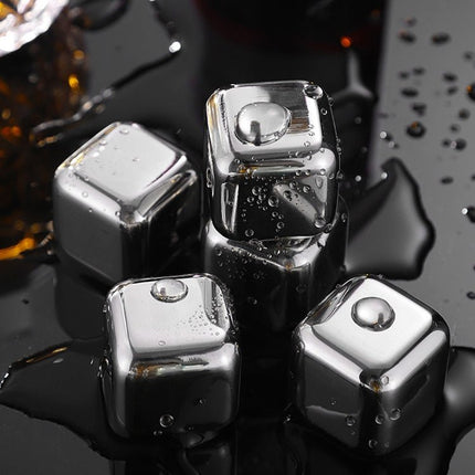 Stainless Steel Chilling Reusable Ice Cubes for Whiskey, Vodka, Liqueurs - DealBuddy