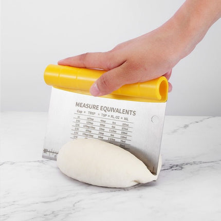Stainless Steel Dough Cutter Scraper With Scale Cutter Baking Tools - DealBuddy