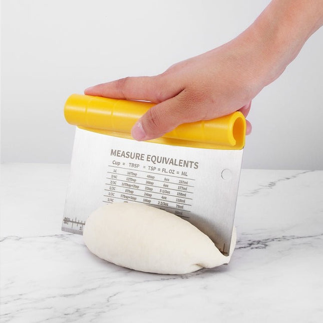 Stainless Steel Dough Cutter Scraper With Scale Cutter Baking Tools - DealBuddy