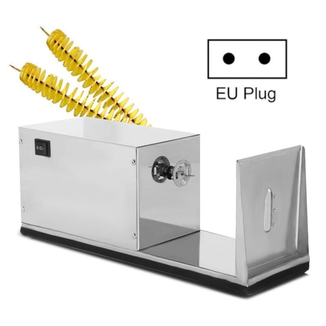Stainless Steel Electric Tornado Potato Tower Crane, EU Plug - DealBuddy