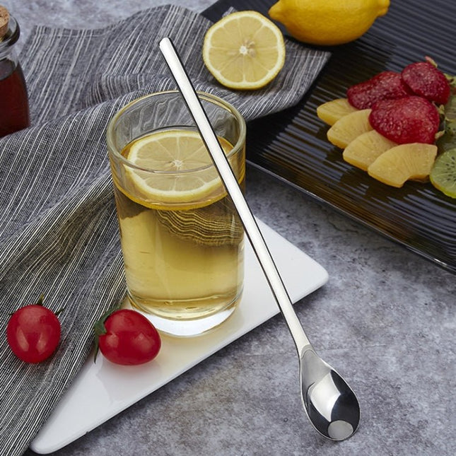Stainless Steel Long - Handled Coffee Stirring Spoon Ice Cream Spoon - DealBuddy