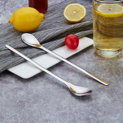 Stainless Steel Long - Handled Coffee Stirring Spoon Ice Cream Spoon - DealBuddy